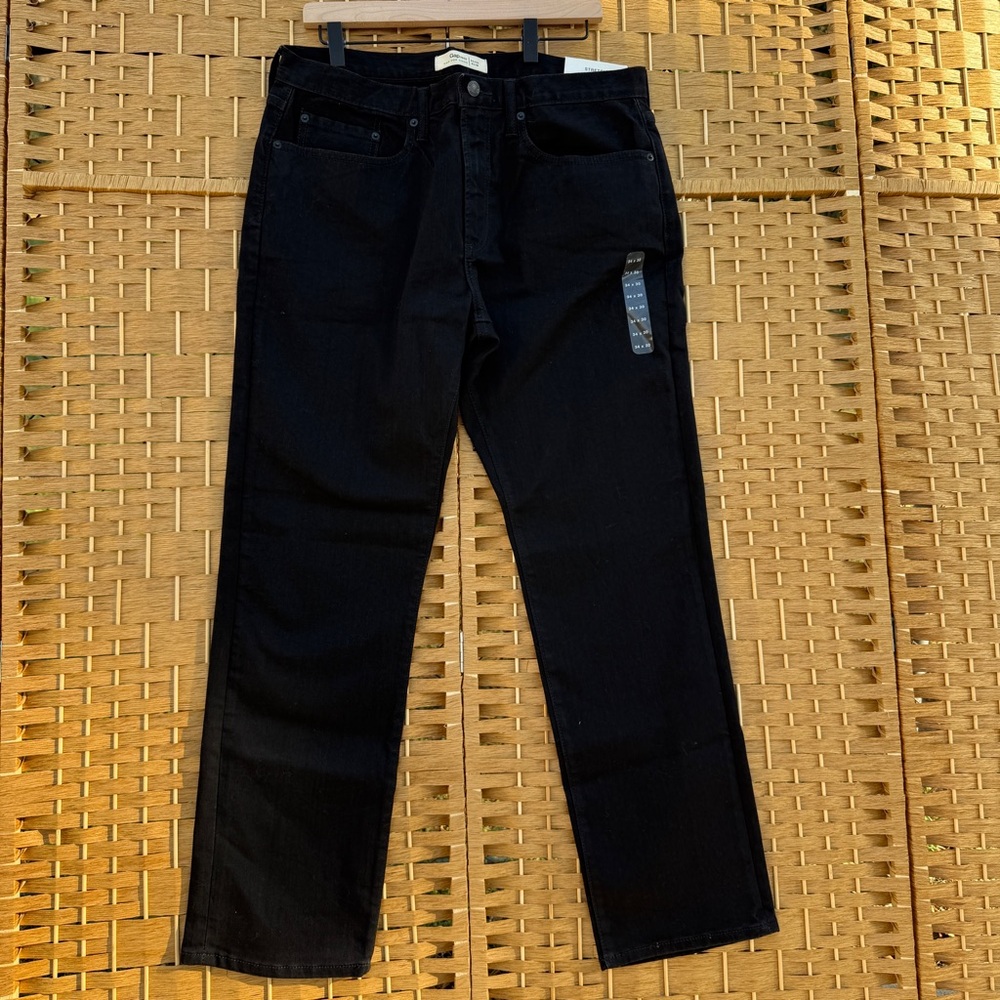 GAP Black Men's Stretch Slim Mid Rise Cotton Blend Size 34x30 NWT